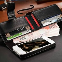 With 7 Card Holder Business Man Wallet Leather Case For iPhone 5 5S bag Cover for iphone 4 4S Luxury Flip Style