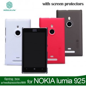 Buy with screen protectors Nillkin super frosted shield case for NOKIA lumia 925 back cover online