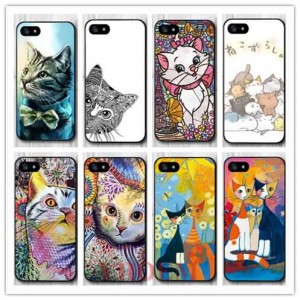 Buy Watercolor Handsome Cat Protective Hard Cover Case For iPhone 5 5S online