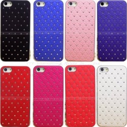 ZS02:1PC New Luxury Metal+Plastic Hard Grid Pattern Cases For iPhone 5 5S Case For iPhone5/5S Cover Shell Bags-&&GA