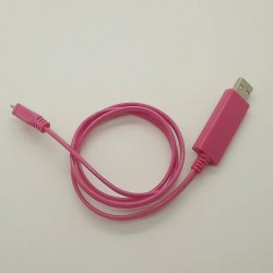 0.8m visible light data sync charger EL Micro USB Cable for Samsung Galaxy S3 S4 Sony Nokia HTC LG Android Phones