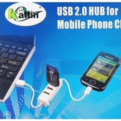 10 Piece / lot High Quality USB 2.0 HUB with 3 USB port for , fit samsung / HTC & Lots of Android Mobile