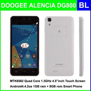 Buy 100% Original DOOGEE DG800 MTK6582 Quad Core 1.3GHz 4.5 inch IPS 960x540 Screen 1GB RAM 8GB ROM 8MP+13MP 3G WCDMA GPS Cell Phone online