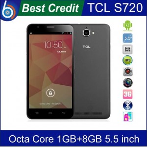Buy 100% Original TCL S720 S720T 1GB RAM 8GB ROM Cell Phones MTK6592M Octa Core 1.4GHz 5.5" 1280x720P 8MP 3300MAH OTG WCDMA/Eva online