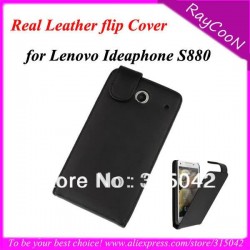 15pcs/lot Brand New High Quality for Lenovo Ideaphone S880 flip Genuine leather case,S880 Android phone leather cover, mix color