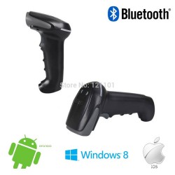 1D Laser USB Wireless Bluetooth Barcode Scanner for iPhone iOS Android Phone
