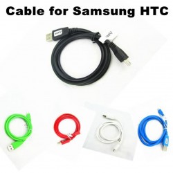 1M colorful Micro USB Cable 2.0 Data sync Charger cable For Samsung galaxy/HTC/android phone DHL fast shipping