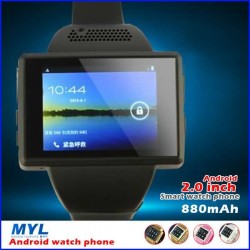 2.0"inch Capacitive cell,MTK android 4.1.1 operating system new arrival smart wrist watch phone