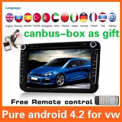 2 Din Android 4.2 Car DVD GPS For VW Volkswagen Polo Sedan Golf 5 6 Passat Jetta Touran Skoda Fabia Octavia Superb Altea Leon