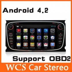 2 din Android 4.2 Car Dvd Player For Ford Galaxy Focus Mondeo S-max With GPS Audio 3g Capacitive Screen Radio BT SWC Canbus