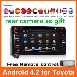 2 Din Android 4.2 Car DVD Automotivo GPS For Toyota Corolla Camry RAV4 Hilux Yaris Vios+GPS Navigation+Stereo+Autoradio+Audio