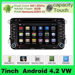 2 Din Android 4.2 Car DVD GPS for VW Polo Sedan Jetta Golf Touran GPS Navigation+Audio+Stereo+Head Unit Volkswagen Car Styling