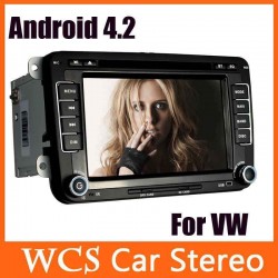 2 din android 4.2 car dvd player for vw jetta polo Touran Golf Plus Tiguan Vento Caddy car styling+gps navigation+audio+radio