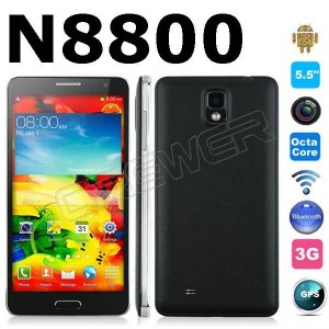 Buy Octa Core Star N8000 Upgraded N8800 MTK6592 1.7Ghz 5.5" 960*540 IPS 1GB 8GB 13MP Camera 3G Cell Phone Flip Case As Gift 0 online