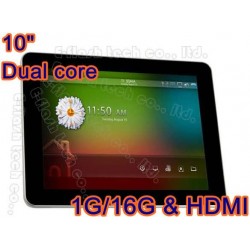 1pc/lot ) 10" android 4.0 Dual core 1.6GHz Capative screen 1G RAM 16G ROM+Dual Camera +3G +Phone call Tablet PC