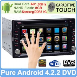 100% Pure Android 4.1 universal two 2 din Car DVD player GPS Navigation Navi Capacitive Screen 3G car pc stereo