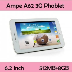 10pcs Ampe A62 3G Phablet Tablet PC MTK8382 Quad Core 6.2" Android 4.2 IPS Screen RAM 512MB ROM 8GB Bluetooth GPS White