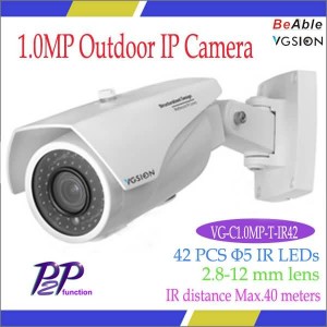 Buy 1.0MP Outdoor IP Camera metal housing bullet 2.8-12 mm lens online