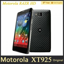 XT925 Original Unlocked Motorola RAZR HD XT925 Cell Phone Android OS 4.0 16GB RAM GPS WCDMA LTE 4G Dual Core 8MP Refurbished