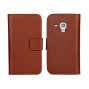 Buy 10 color S3 Mini Stand Wallet Genuine Leather Case For Samsung Galaxy S3 Mini i8190 Bag Cover Drop Ship+1pcs flim online