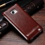 Buy Vintage Genuine Leather Flip case For Samsung Galaxy S2 i9600 Phone Bag Cover Original with FASHION Logo Ultrathin Drop Ship online