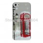 Buy Vintage Telephone Booth Pattern PC Hard Case with Interior Matte Protection Cover for iPhone 5/5S online