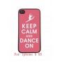Buy 10pcs/lot Keep Calm And Dance On Red Skin Custom Hard Plastic Case Cover For Iphone 4 4S 5 5S 5C online