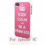Buy 10pcs/lot Keep Calm And Be A Princess Pink Design Custom Hard Plastic Case Cover For Iphone 4 4S 5 5S 5C online