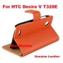 Buy 100% Genuine Leather Case Case Wallet Stand Cover For HTC Desire V T328E HTC Desire X T328W online