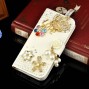Buy 11 styles Luxury Handmade Stand Flip Leather Diamond Bowknot Flower Wallet Case For apple iphone 5C Cell Phone Protective Cover online