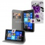 Buy 3Pcs/lot Top Flip Stand Wallet Leather Butterfly Flower Printed Phones Gel Case Cover Bag For Nokia Lumia 625 online