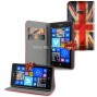 Buy 3Pcs/lot Top Flip Stand Wallet Leather Butterfly Flower Printed Phones Gel Case Cover Bag For Nokia Lumia 625 online