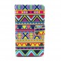 Buy Aztec Tribal Stripes Flower Wallet Case For Nokia Lumia 520 N520 Stand Flip PU Leather Cell Phone Bag Cover With Card Holders online