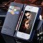 Buy Beautiful Hit Color Carrying Case For Iphone 4 4s 4g Wallet Style Flip Leather Phone Cover Stand Card Slot 10 Colors RCD03747 online