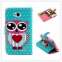 Buy Cartoon Owls Cute Wallet Leather Case for LG L70 D320N Stand bags with business credit card holder TPU inside online