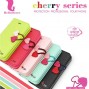 Buy Cute Cherry Series PU Leather Case For iPhone 5 5G 5S Wallet Stand Function With Card Holder Holster Cover Phone Bags RCD00292 online