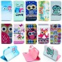 Buy Cute Owl Style Flip PU Leather Case For Motorola Moto G Phone bag with card holder Wallet Stand Cover Back Cases online