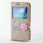 Buy Fashion Cute LOGO 3D Flower Wallet View Window Stand Flip Case Cover For Samsung Galaxy S4 SIV i9500 Phone Case online