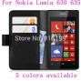 Buy 1pcs Wallet Stand Flip Leather Case Cover Skin For Nokia Lumia 630 / 635 5 colors available online