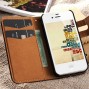 Buy Soft Feel Leather Wallet Stand Design Case for iPhone 4 4S 4g Bag for iPhone4 Luxury Flip Cover with Card Holder online