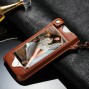Buy Stand leather wallet case for Apple iPhone5 5s with wrist strap luxury phone cover for iPhone 5g 5 free film black brown color online