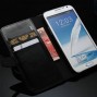 Buy Vintage PU Leather Wallet Stand case for Samsung Galaxy Note 2 II N7100 Luxury with Card holder, Free Screen Film online