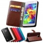 Buy Vintage Wallet PU Leather Case for Samsung Galaxy S5 I9600 with Stand Phone Bag Luxury Flip Cover Durabla Classic Brown White online