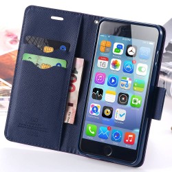 1pcs/lot Hit Color Mercury PU Leather Case For iphone 6 plus 5.5 Chic Card Slot Stand Wallet Flip Phone Bag for iphone6 FLM