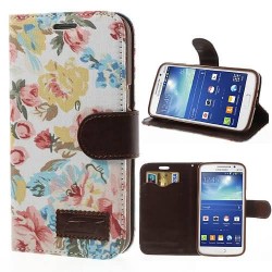 Flower Cloth Card Slot Leather Shell for Samsung Galaxy Grand 2 Duos G7102 G7100 G710S G7106