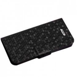 Coming Elegant Magnetic Hexagon Grain Pattern Wallet Style Stand Thin Smart Leather Shell Case for Apple iPhone 4 4S 4G