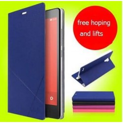 fashion luxury flip stand cover leather phone bag case for xiaomi redmi note/2 black blue purple pink retail&
