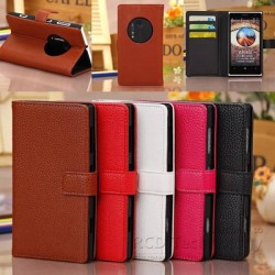 2013 New ! Lichi Pattern Leather Case For Nokia Lumia 1020 Wallet Style With Credit Card Holder Stand Flip Back Cover YXF02797