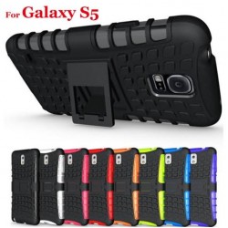 est Hybrid Heavy Duty Durable Combo Phone Case Stand Cover For Galaxy S5 SV I9600 With Kickstand 7 Colors