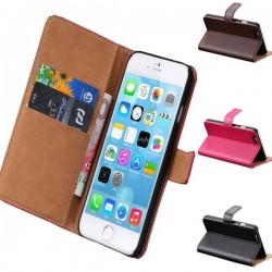 Advancest! Genuine Leather Cover for iphone 6, 4.7'' Case Flip Open Stand Holder Card Slot Carry Phone Bag With Buckle RCD04241